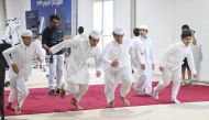 Running competition is among the games that the Katara Summer Camp offered.
