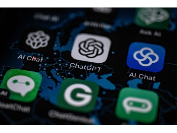 (Files) This illustration picture shows the AI (Artificial Intelligence) smartphone app ChatGPT surrounded by other AI App in Vaasa, on June 6, 2023. (Photo by Olivier Morin / AFP)