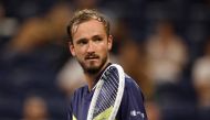 Daniil Medvedev of Russia reacts against Alex de Minaur of Australia at the USTA Billie Jean King National Tennis Center on September 04, 2023. Sarah Stier/Getty Images/AFP 