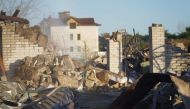 This handout photograph published on September 8, 2023 by the National Police of Ukraine, shows damaged residential houses following a military strike in Sumy, northeastern Ukraine, amid the Russian invasion of Ukraine. Photo by Handout / National Police of Ukraine / AFP