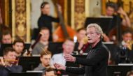 (Files) Austrian conductor Franz Welser-Moest is pictured on December 29, 2021 in Vienna during a rehearsal for the annual New Year's Concert 2023. (Photo by Eva Manhart / APA / AFP) 
