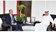 QC Second Vice-Chairman Rashid bin Hamad Al Athba and the Ambassador of the Republic of Portugal to Qatar H E Paulo Neves Pocinho during the meeting.