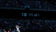 Sal Frelick #10 of the Milwaukee Brewers flys out in the eighth inning against the Washington Nationals at American Family Field on September 17, 2023 in Milwaukee, Wisconsin. (Photo by John Fisher / GETTY IMAGES NORTH AMERICA / Getty Images via AFP)
