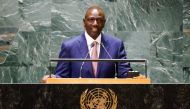 President of Kenya William Samoei Ruto speaks during the United Nations General Assembly (UNGA) at United Nations headquarters on September 21, 2023 in New York City. (Photo by Kena Betancur/Getty Images/AFP)