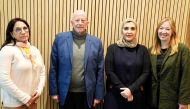 NHRC chairperson Maryam bint Abdullah Al Attiyah (second right) with officials ahead of the 14th International Conference of NHRIs.