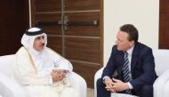 Minister of Transport H E Jassim Saif Ahmed Al Sulaiti meeting Minister of Transport and Logistics of Morocco H E Mohammed Abdeljalil in Cairo, Egypt.