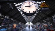 A near empty platform is pictured at the main station of Frankfurt am Main, western Germany on November 16, 2023, as German train drivers' union GDL called for a 20-hour strike after failing to reach agreement on pay increases. Photo by Kirill KUDRYAVTSEV / AFP