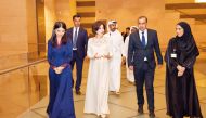 First Lady of Uzbekistan H E Ziroatkhon Hoshimova and other officials during her visit to the Museum of Islamic Art. 