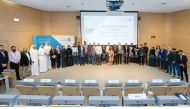 Recipients and HBKU officials at Education City Innovative Entrepreneurship Program (ECIEP) graduation and awards ceremony. 