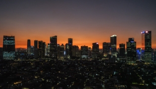 Buildings pictured during sunset in Jakarta, Indonesia. File photo for representational purposes only. AFP.