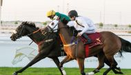Miracle Nation takes lead against Cathy Come Home during yesterday's feature. PIC: Juhaim/QREC
