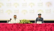 Director General of the General Directorate of Endowments Dr. Sheikh Khalid bin Mohammed bin Ghanim Al Thani (left) and Director of Penal and Correctional Institutions Department, Brigadier General Nasser Mohammed Al Sayed during the event.