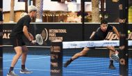 Action during the opening day of Ooredoo Qatar Major yesterday.