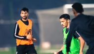 Al Sadd players during a training session.