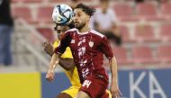 Action during match between Al Markhiya and Al Gharafa yesterday. 