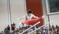 Carlos Yulo of the Philippines in action yesterday.