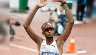 Qatar's Mutaz Barshim during the season-opening Diamond League meeting in  Xiamen.