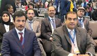 The Qatari delegation at the event.