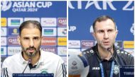 Saudi Arabia coach Saad Al Shehri and Uzbekistan coach Timur Kapadze