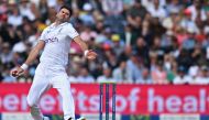 (FILES) England's James Anderson bowls on day three of the fourth Ashes cricket Test match between England and Australia at Old Trafford cricket ground in Manchester, north-west England on July 21, 2023. (Photo by Oli SCARFF / AFP)
