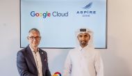 Aspire Zone Foundation's Deputy President and Director General SFM Abdulaziz Abdullah Al Mahmoud (right) receives the award.
