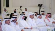 Shura Council Speaker H E Hassan bin Abdullah Al Ghanim with officials and guests during the event.