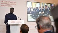 Senegal's President Bassirou Diomaye Faye delivers a speech during the Global Forum for Vaccine Sovereignty and Innovation at the French Foreign Ministry, the Quai d'Orsay, in Paris, on June 20, 2024. Photo by Dylan Martinez / POOL / AFP.