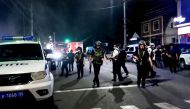 In this grab taken from a handout footage released by the National Antiterrorism Committee on June 24, 2024, Russia's FSB security service officers conduct an anti-terrorist operation in Dagestan. (Photo by Handout / Russia's National Antiterrorism Committee / AFP) 