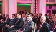Minister of Commerce and Industry H E Sheikh Mohammed bin Hamad bin Qassim Al Thani and other dignitaries during the Qatari-Polish New Technology Business Forum. 