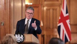 Britain's Prime Minister Keir Starmer holds a press conference at the end of his cabinet's first meeting in Downing Street in London on July 6, 2024. (Photo by Claudia Greco / Pool/ AFP)  