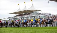 Action during the Gr 2 Qatar Lillie Langtry Stakes yesterday. PICS: Juhaim/QREC