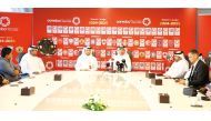 FROM LEFT: QSL Competitions Department Director Ahmed Salman Al Adsani, Executive Director of Competitions and Football Development Dr. Ahmed Khellil Abbassi, Sales, Marketing and Communication Executive Director Hassan Rabiah Al Kuwari, and QSL's Head of Events Department Nasser Mubarak Al Kuwari during the meeting.
