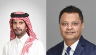 Sheikh Abdulla bin Fahad bin Jassim bin Jaber Al Thani (left), GWC Managing Director and Ranjeev Menon, GWC Group CEO