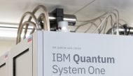 The IBM Quantum System One can be seen during the inauguration of IBM's quantum data centre at the IBM Campus in Ehningen, southern Germany, on October 1, 2024. (Photo by Silas Stein / AFP)