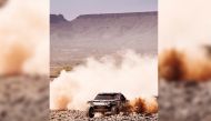 Qatar’s Nasser Al Attiyah drives the new Dacia Sandrider during stage 1 of the Rallye du Maroc in Zagora, Morocco, yesterday.
