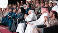 Deputy Prime Minister and Minister of State for Defense Affairs H E Sheikh Saoud bin Abdulrahman Al Thani with Their Excellencies Ministers and other senior officials at the launch ceremony.