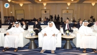 Minister of Finance H E Ali bin Ahmed Al Kuwari with dignitaries at a media briefing on Qatar 2025 Budget at the Waldorf Astoria Doha Lusail, yesterday. Pic: Salim Matramkot