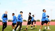 Al Rayyan players during a training session.