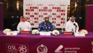 FROM LEFT: QSL's Executive Director of Sales, Marketing and Communication Hassan Rabiah Al Kuwari, Commander of Lekhwiya Sports Centre Major Khalifa Mohammed Al Kubaisi and Events Management Director at Generation Amazing Foundation Jassim Mohammed Al Ali during the meeting.  