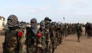 Members of Somalia's al Shabaab militia parade at Ala Yaasir camp at KM50 out of Mogadishu, Somalia, on September 3, 2011. File Photo / Reuters

