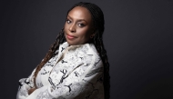 Nigerian author Chimamanda Ngozi Adichie poses during a photo session in Vincennes, Paris' suburb on March 27, 2025. (Photo by Joel OEL SAGET / AFP)

