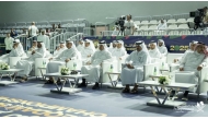 Deputy Prime Minister and Minister of State for Defense Affairs H E Sheikh Saoud bin Abdulrahman bin Hassan bin Ali Al-Thani and other officials and guests at the championship. 