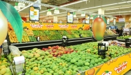 Mangoes displayed as part of the festival at a LuLu Hypermarket.