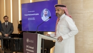 CEO of QFC, Yousuf Mohamed Al-Jaida addressing the event.