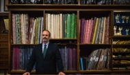 Lorenzo Gammarelli, one of the owners of the Gammarelli tailor shop, poses in his shop in Rome on April 24, 2025. (Photo by Andrej Isakovic / AFP)