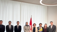 Undersecretary of the Ministry of Labour H E Sheikha Najwa bint Abdulrahman Al-Thani with other officials during their visit to Switzerland.
