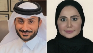 Dr. Khaled Al Jalham (left) and Dr. Dabia Al Mohanadi