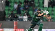 Pakistan’s captain Salman Agha plays a shot during the first Twenty20 yesterday. 