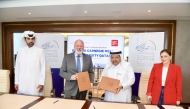 QBA Chairman, Sheikh Faisal bin Qassim Al Thani with Dean of CMU-Q, Michael Trick along with other officials during the MoU signing, yesterday. PIC: AMR DIAB