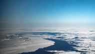 This pictures shows the sea ice melting on April 23, 2024 near Ittoqqortoormiit, Eastern Greenland. (Photo by Olivier Morin / AFP)